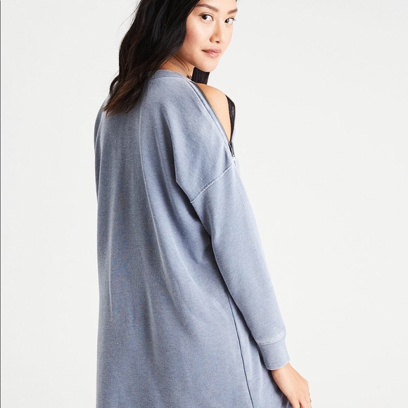 AEO zipper shouldered sweater dress - Picture 2 of 5